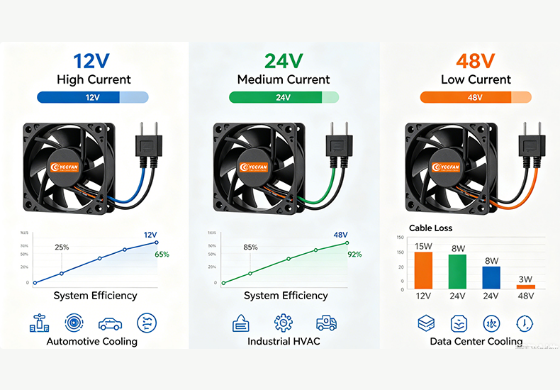 12V, 24V and 48V DC Cooling Fans How to Choose