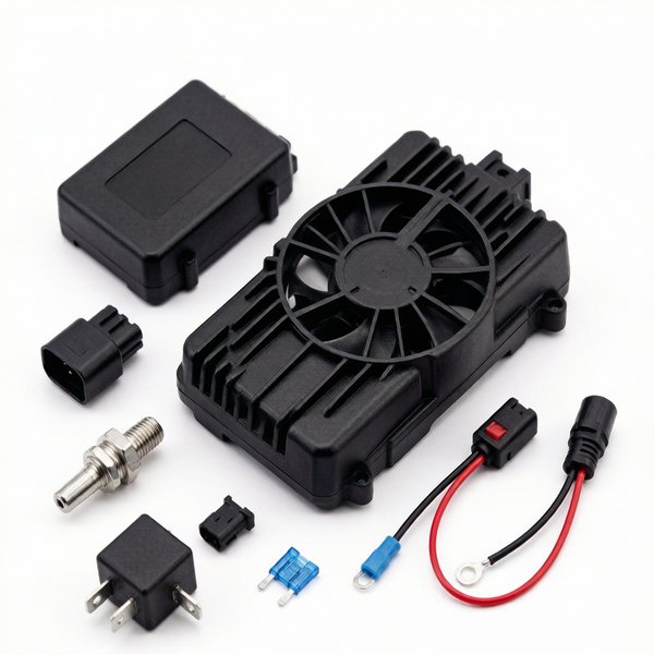radiator fan control module and electrical components