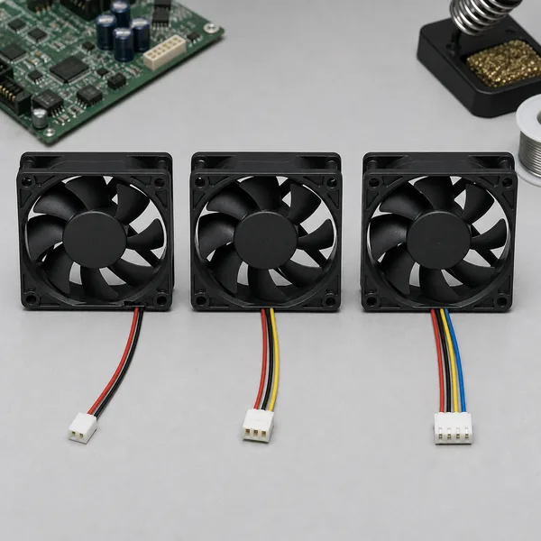 2-Wire vs 3-Wire vs 4-Wire DC Fans: Power, Speed Signal, and PWM Explained