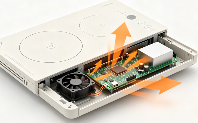 induction cooker fan